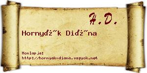 Hornyák Diána névjegykártya